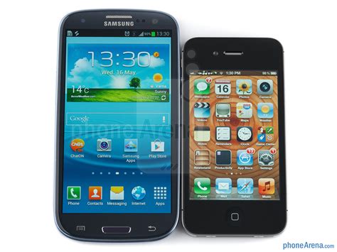 Samsung Galaxy S3(III) vs iPhone 4S Review of Drag, Drop, 